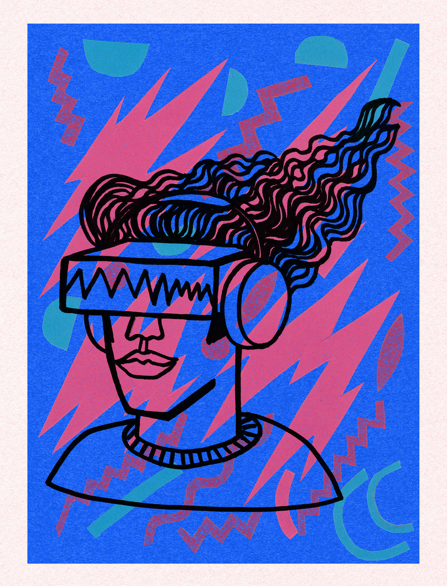 MTV VR Headphone Guy Illustration
